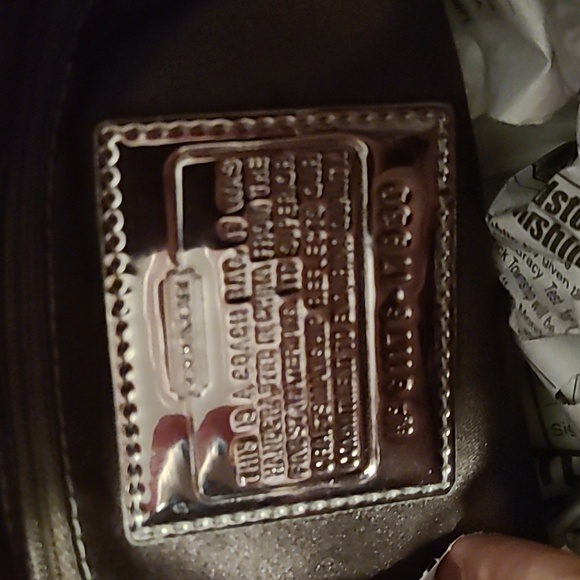 COACH Poppy Pink Metallic Glam Tote pull string bucket bag - Picture 3 of 17